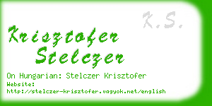 krisztofer stelczer business card